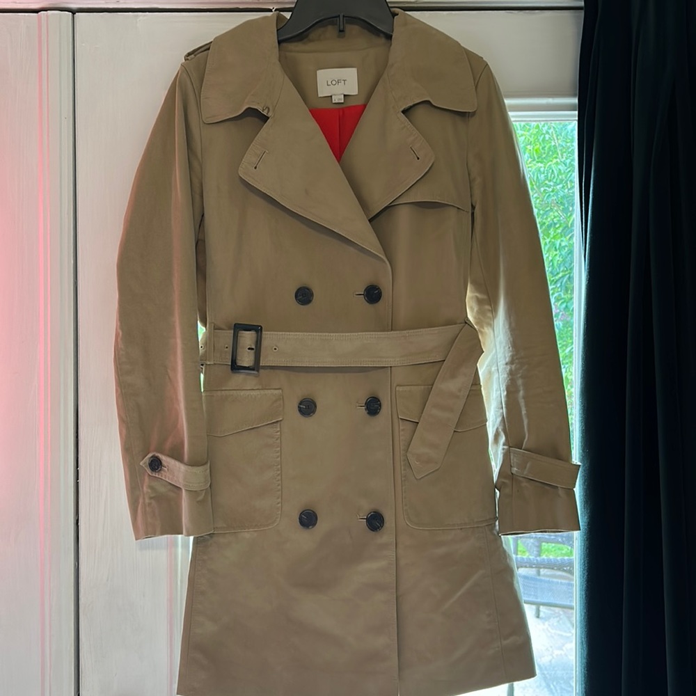 Loft double breasted trench coat